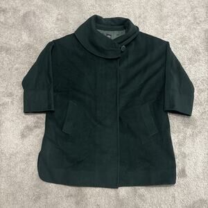 Cinzia Rocca Green Coat Jacket Wool Classic Button Size 18